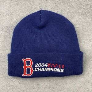 Boston Red‎ Sox 2004 World Series Champions Beanie Hat Navy Blue Headmaster USA